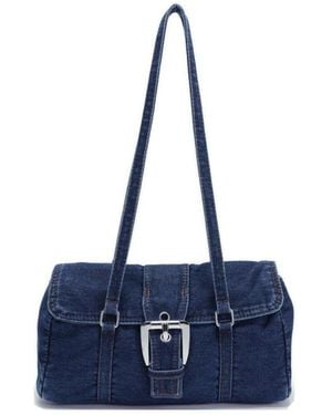 Susu Denva Denim Baguette Shoulder Bag - Blue