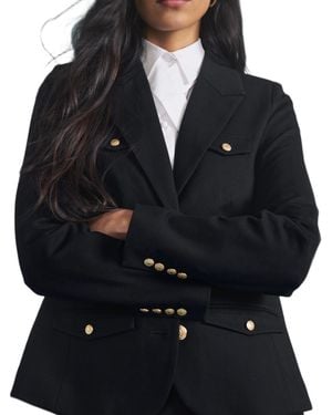 UNIVERSAL STANDARD Plus Size 4 Pocket Ponte Blazer - Black