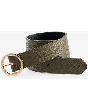 Steve Madden Pebble Reversible To Smooth Belt - Green