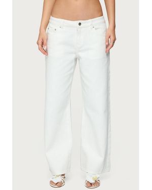 Edikted Roman Low Rise Slouchy Jeans - White