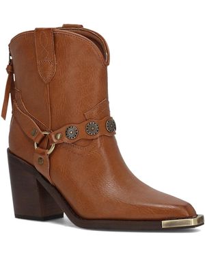 FRYE and CO Ashlyn Mini Concho I Pointed Toe Booties - Brown