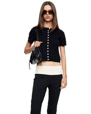 Lioness Angel Round Neck Top - Black