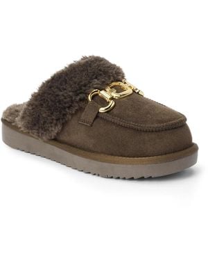 Matisse Davos Lounge Mule Faux Shearling Embellished Round-toe - Brown