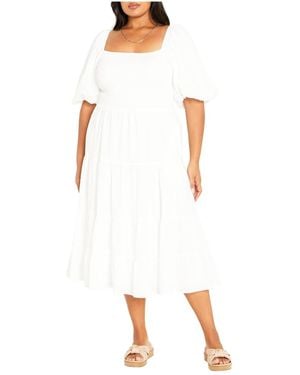 City Chic Plus Size Ariella Dress - White
