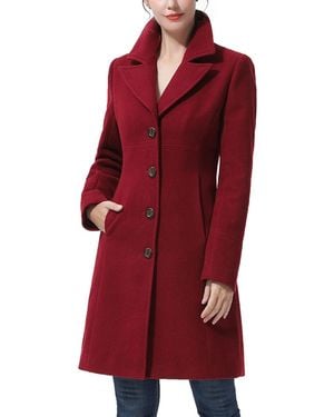 Kimi + Kai Kimi + Kai Lumi Wool Blend Walking Coat - Red