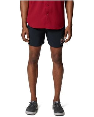 Columbia South Carolina Gamecocks Pfg Terminal Roamer Omni-shade Stretch Shorts - Red