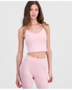 Guess Syrma Cropped Sleeveless Top - Pink