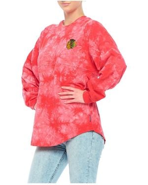 Fanatics Chicago Blackhawks Crystal-dye Long Sleeve T-shirt - Red