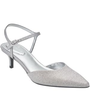 Bandolino Rose Ankle Strap Kitten Heel Pumps - White