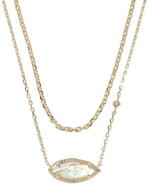 Kendra Scott 14k Gold-plated Ophelia Multi-strand Short Pendant Necklace - Metallic