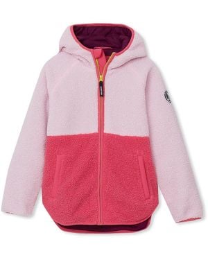 Lands' End Kids Colorblock High Pile Jacket - Pink