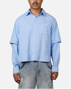 MNML Chambray Double Layer Shirt - Blue