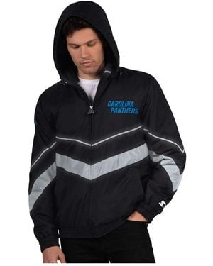 Starter Black/blue Carolina Panthers Thursday Night Gridiron Full-zip Jacket