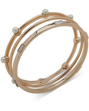 Anne Klein Gold-tone 3-pc. Set Boxed Bangle Bracelets - Metallic