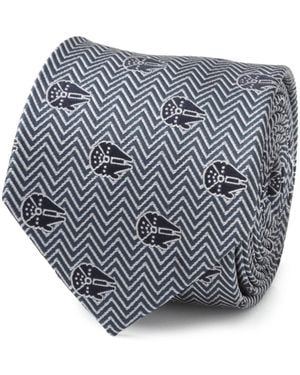 Star Wars Millennium Falcon Herringbone Tie - Blue
