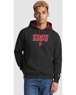 Champion Black/red San Diego State Aztecs Contrast Hoodie