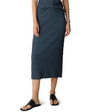 Eileen Fisher Bubble Jacquard Slim-fit Pencil Skirt - Blue