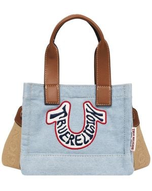 TRUE RELIGION Retro Horseshoe Mini Tote - Blue