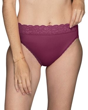 Vanity Fair Flattering Lace Hi-cut Panty Underwear 13280 - Purple