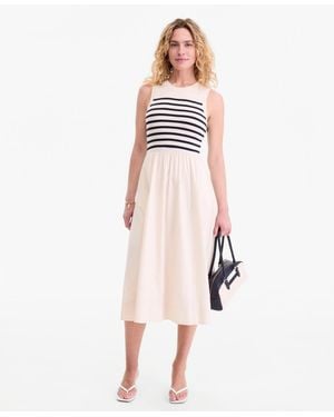 On 34th Mixed-media Sweater Midi Dress - Pink