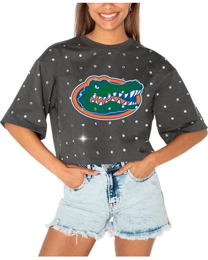 Gameday Couture Florida Gators Go Time Rhinestone Crop T-shirt - Gray