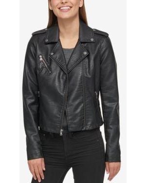Levi's Levis Classic Faux Leather Asymmetrical Moto Jacket - Black