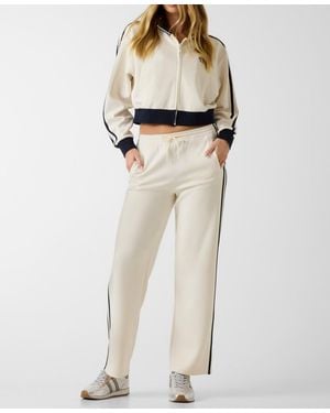 Guess Hoshi Full-zip Cropped Sweatshirt - Natural