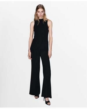 Mango Fringed Jumpsuit - Blue