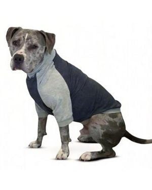 Aronkl Comfortable Breathable Cotton Spandex Dog Shirt For Large Dogs - Blue