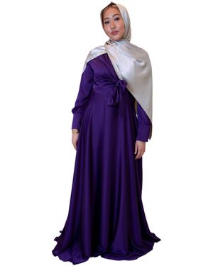 Urban Modesty Diana Side Knot Gown - Purple