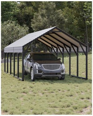 Homfan 12' X 26' Metal Carport - Green