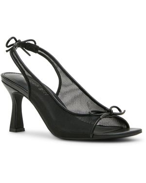 Madden Girl Gala Slingback Bow Sandals - Black