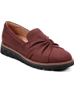 Easy Spirit Vitalia Eflex Ruched Slip-on Loafers - Red
