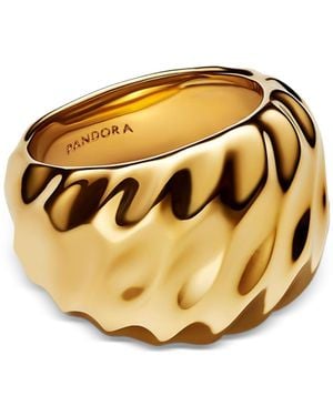 PANDORA Rippled Stacking Ring - Metallic