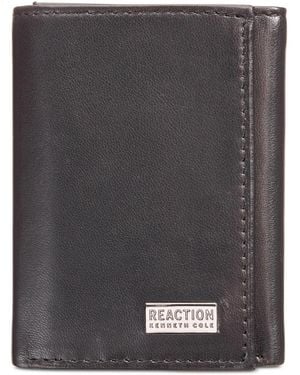 Kenneth Cole Nappa Leather Extra-capacity Tri-fold Wallet - Black