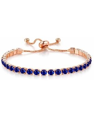 Rebl Jewelry Dainty Cz Tennis Bracelet - White