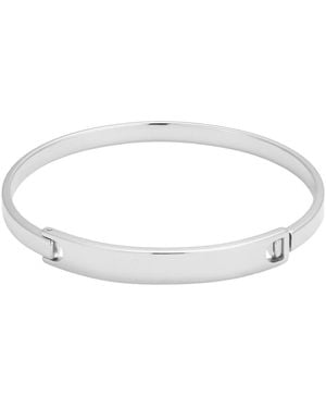 Adornia Tone Chainlink Cuff Bracelet - White