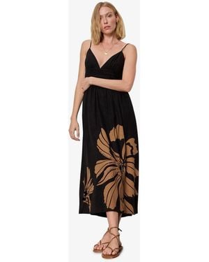 Sanctuary Mira Embellished Volume V-neck Maxi Dress - Black