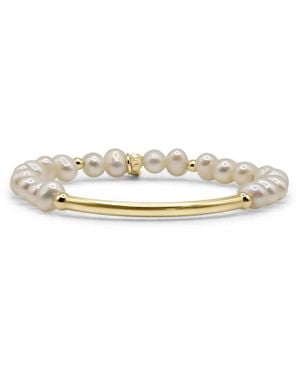 Bowood Lane Non-tarnishing 3mm Gold Filled Beads And Bar - White