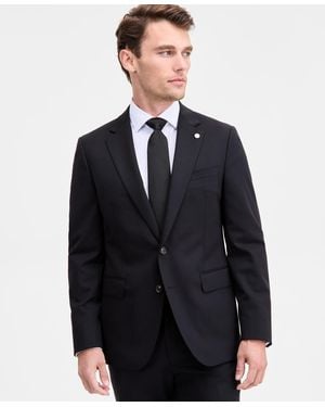 Ted Baker Ted By Modern-fit Solid Wool-blend Suit Separate Jacket - Blue