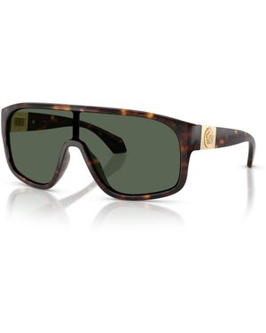 Versace Rectangle Shield Sunglasses Ve4526u - Green