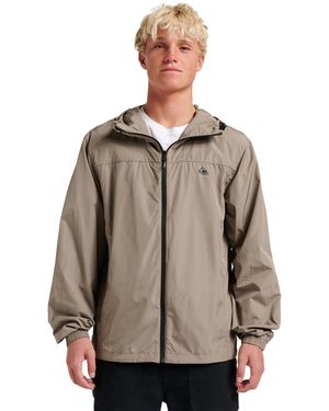 Quiksilver Overcast Windbreaker Jacket - Brown