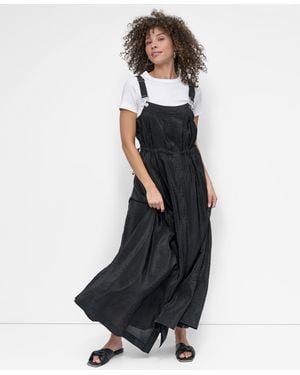DKNY Drawstring Overall Dress - Black
