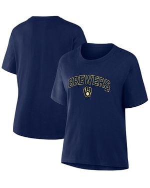Fanatics Milwaukee Brewers Lockup Legacy T-shirt - Blue