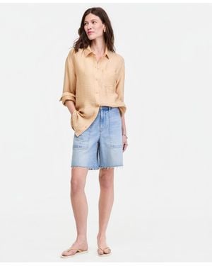 On 34th Gauze Relaxed Button-down Shirt - Blue