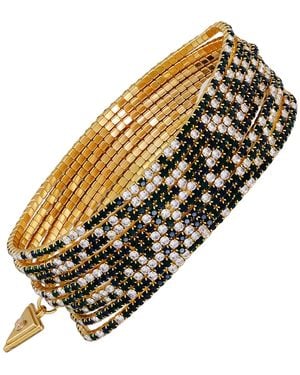 Guess 10-pc. Crystal Gold-tone Stretch Bracelet - Natural