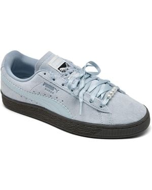 PUMA Suede Bloom Rhinestone-embellished Sneakers From Finish Line - White