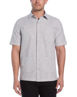 Cubavera Linen Blend Four-pocket Shirt - Gray