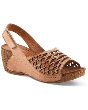 Spring Step Denair Wedge Slingback - Brown