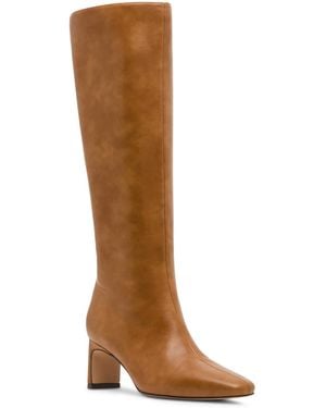 Madden Girl Admyre Wide-calf Stovepipe Blade Heel Tall Dress Boots - Brown